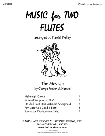 Handel's Messiah for Flute Duet - Music for Two Flutes