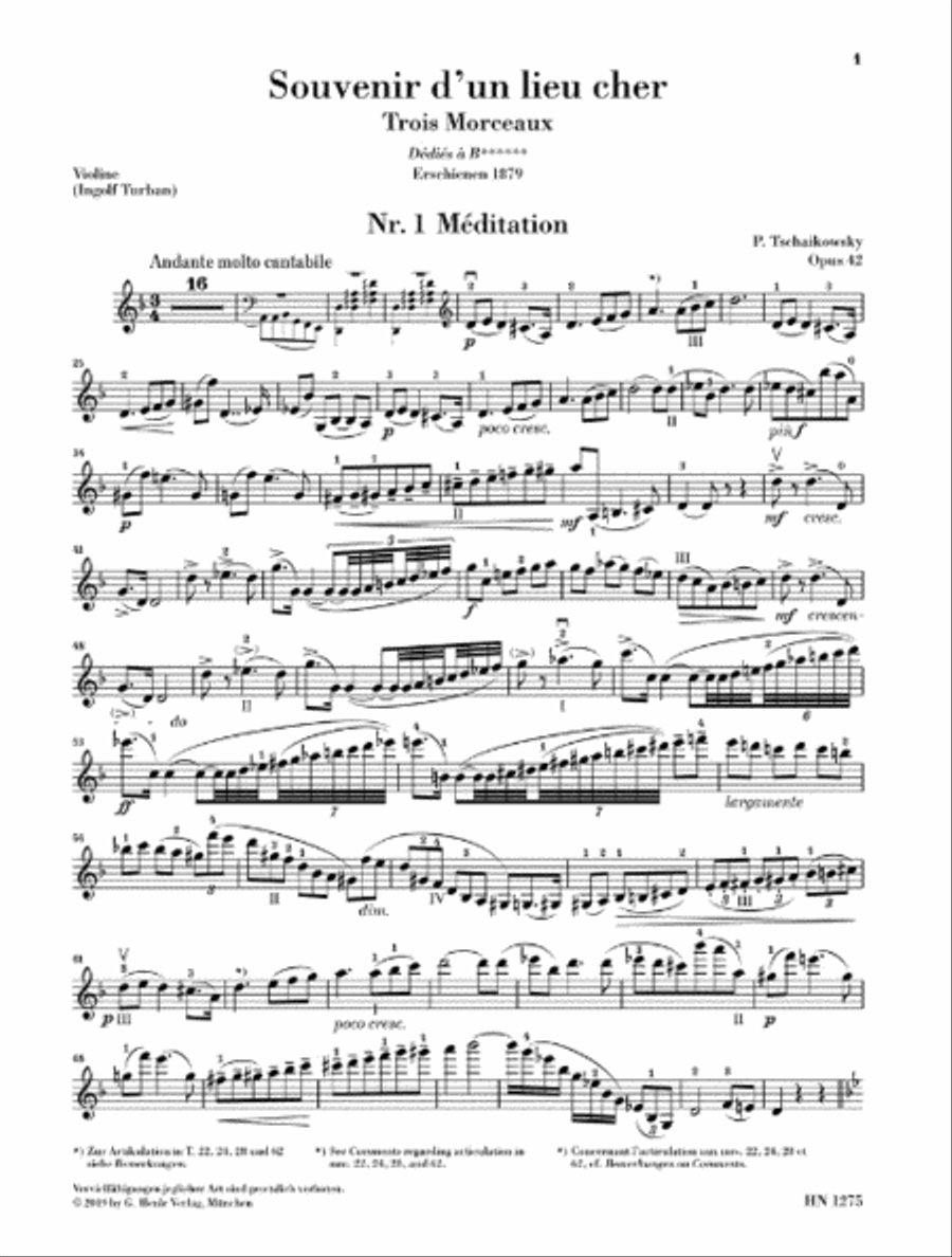 Souvenir D'un Lieu Cher, Op. 42 Violin Solo scores gallery preview page 5