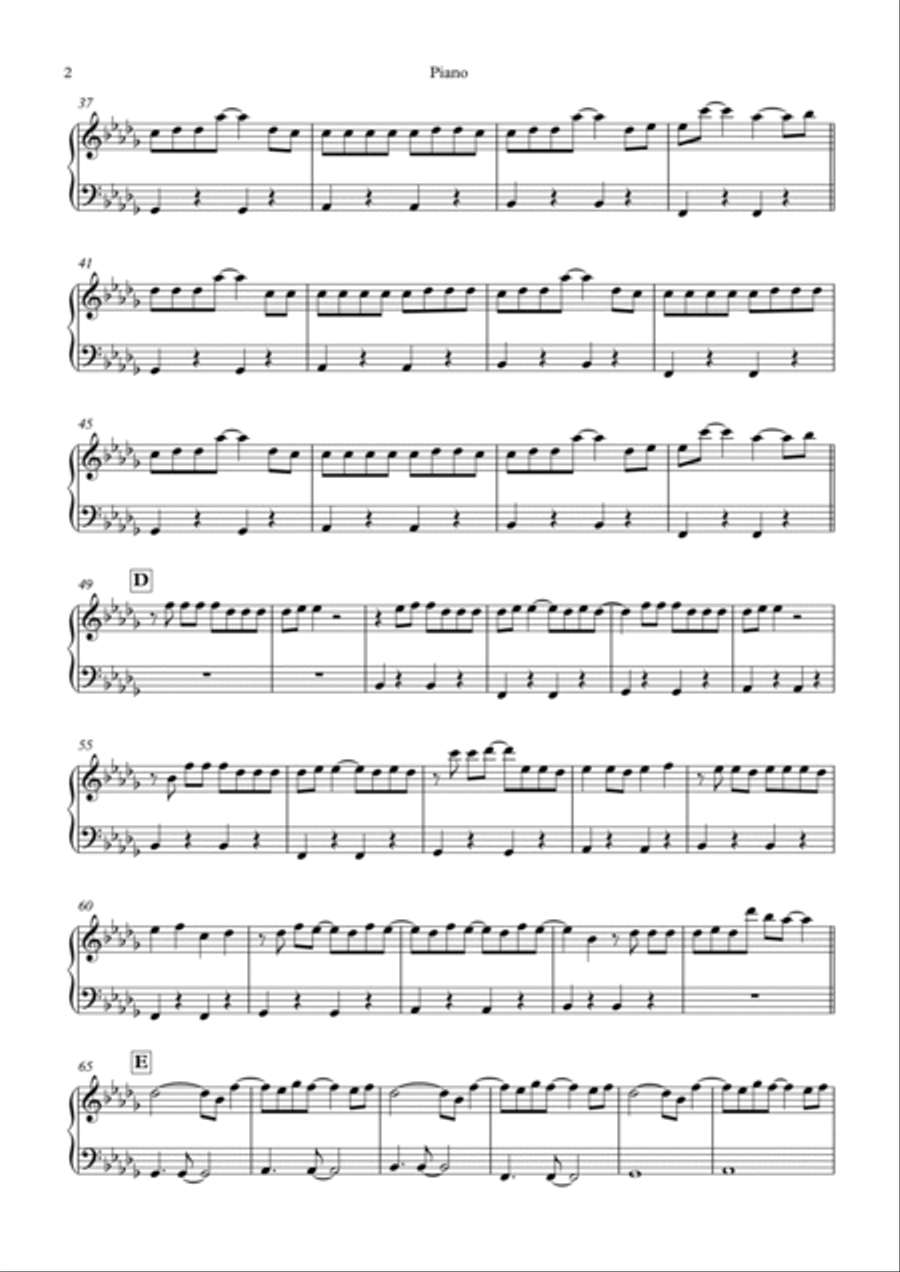 Stay Stay Piano Solo scores gallery preview page 2