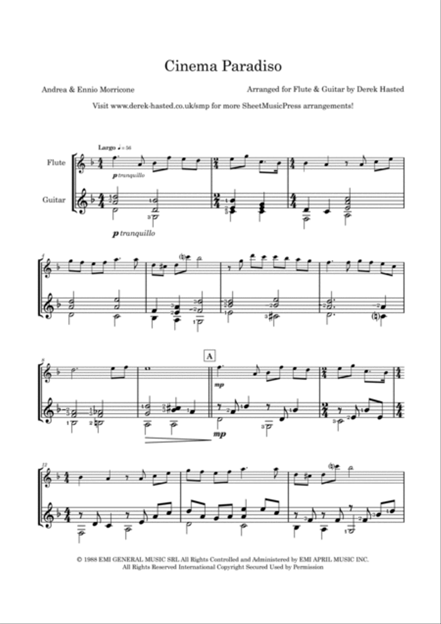Cinema Paradiso Flute scores gallery preview page 4