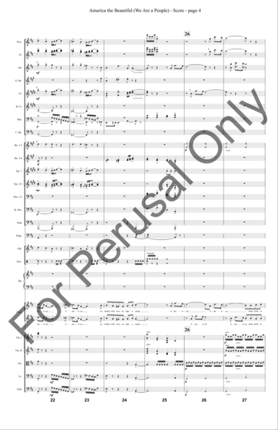 America the Beautiful (Orchestra Score/Parts) Choir scores gallery preview page 5