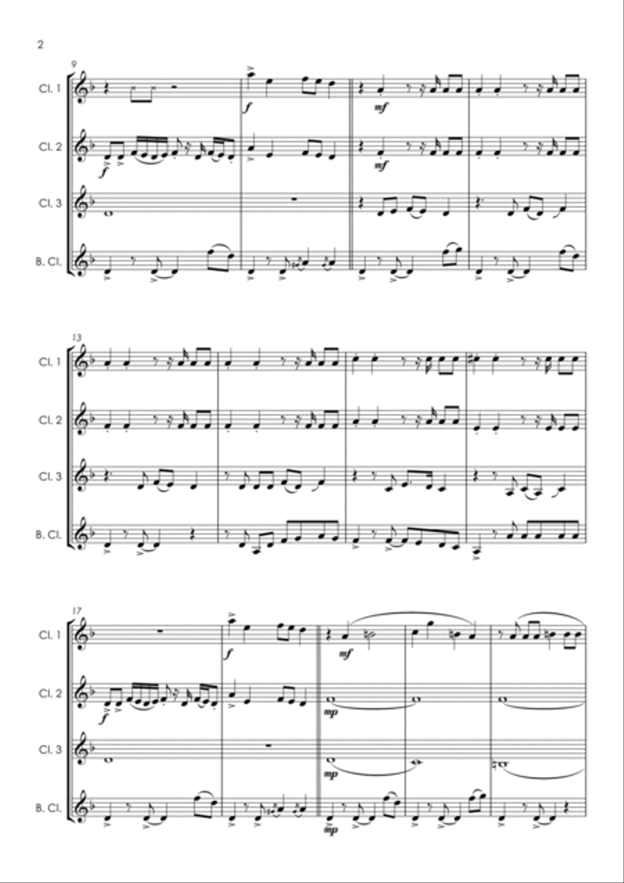 Toxic Toxic Clarinet Quartet scores gallery preview page 6