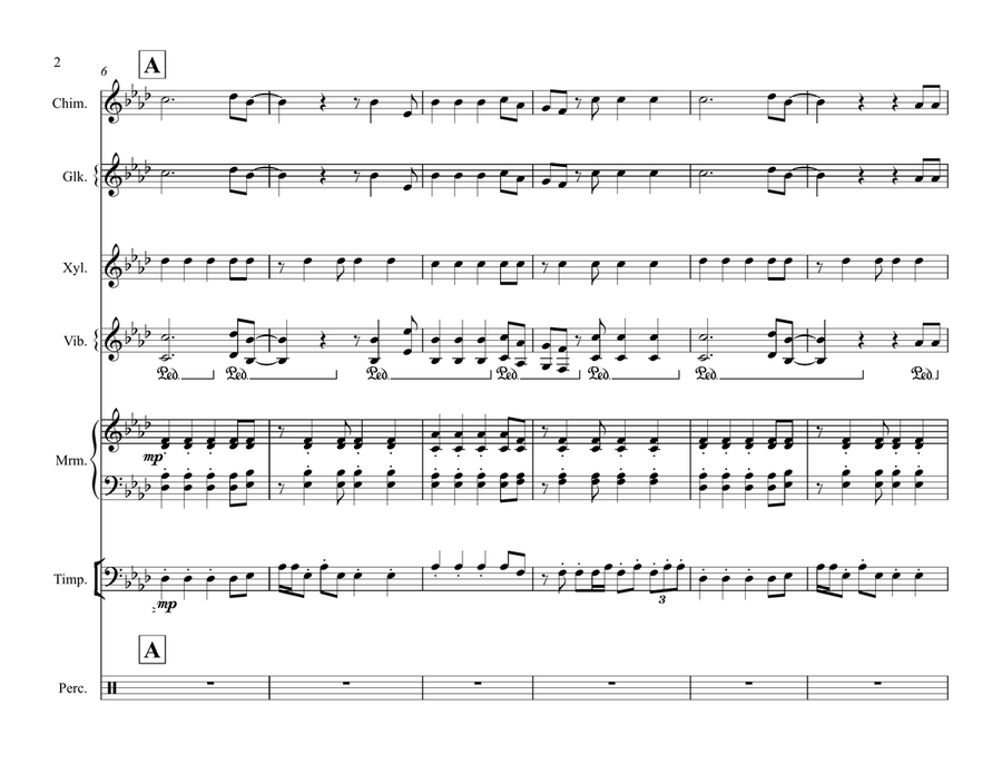 Viva La Vida Percussion Ensemble scores gallery preview page 2