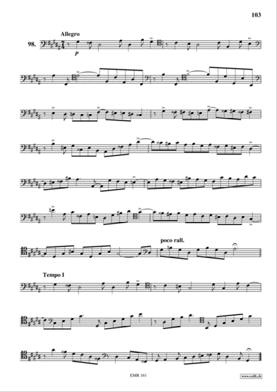 Studies in all Clefs Trombone Solo scores gallery preview page 46