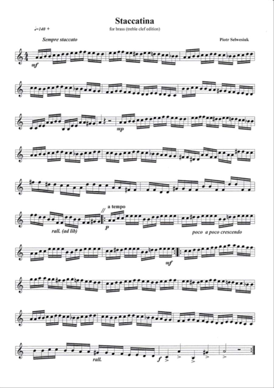 Staccatina Brass Ensemble scores gallery preview page 1