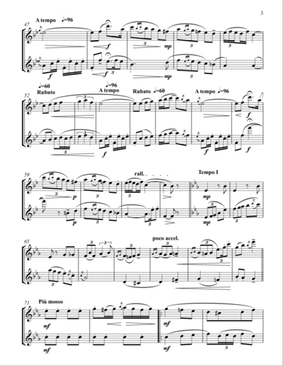 A La Cubana for Two Flutes Flute Duet scores gallery preview page 4