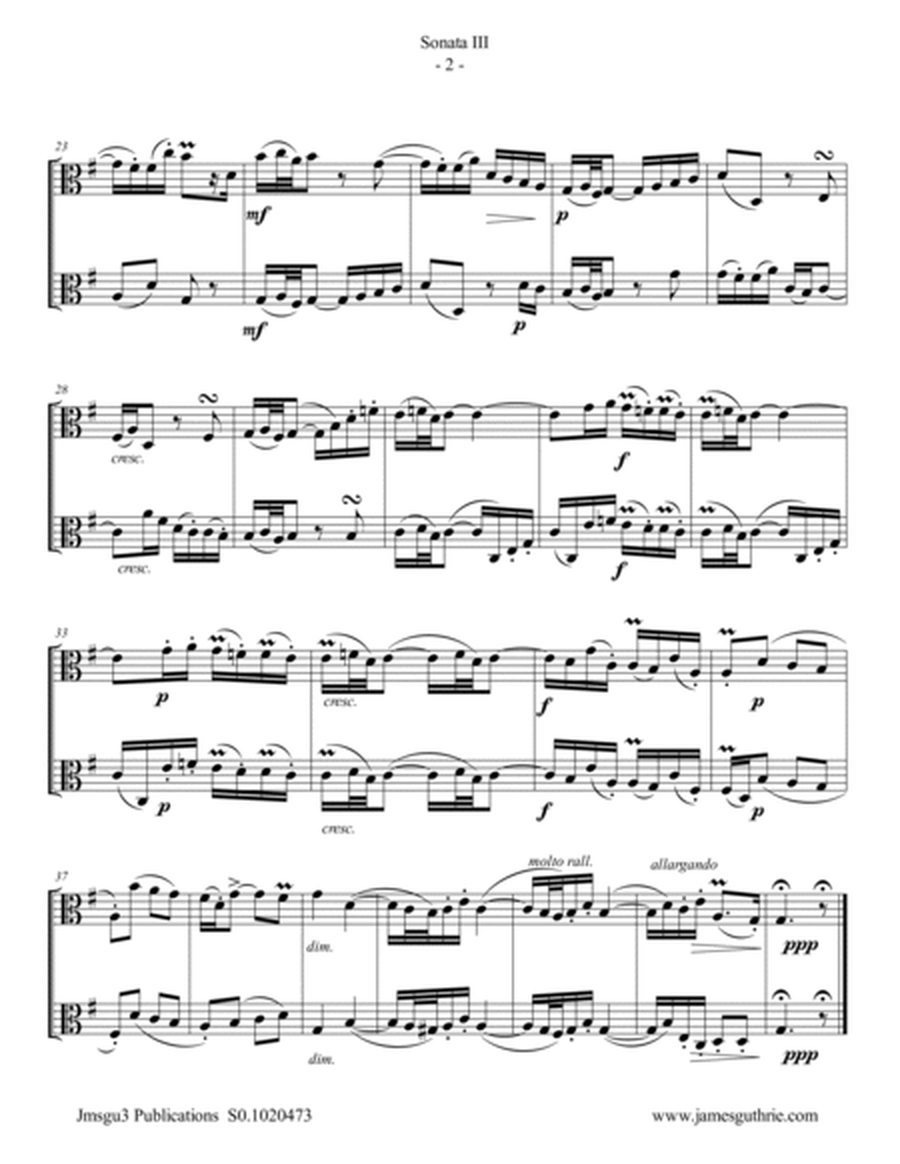 Handel: Sonata No. 3 for Viola Duo image number null
