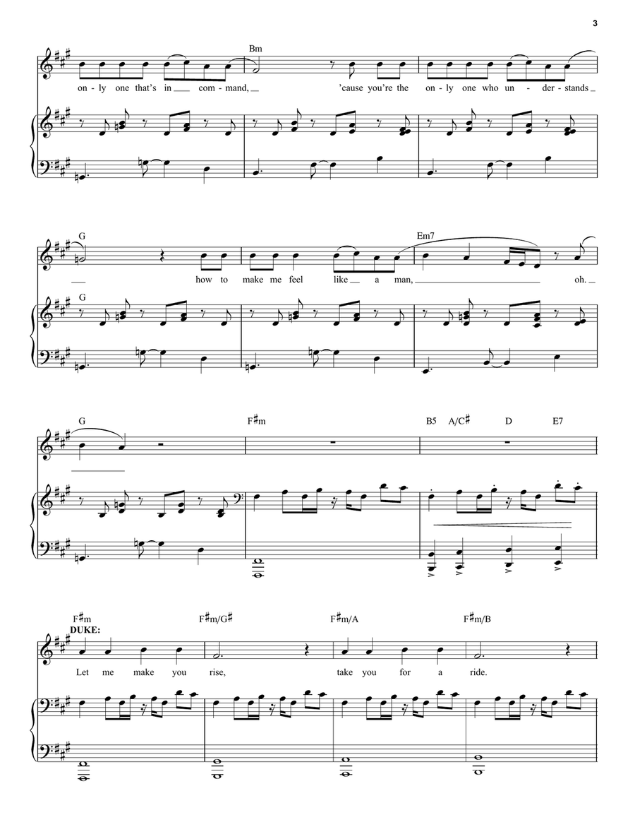 Only Girl In A Material World (from Moulin Rouge! The Musical) Voice scores gallery preview page 3