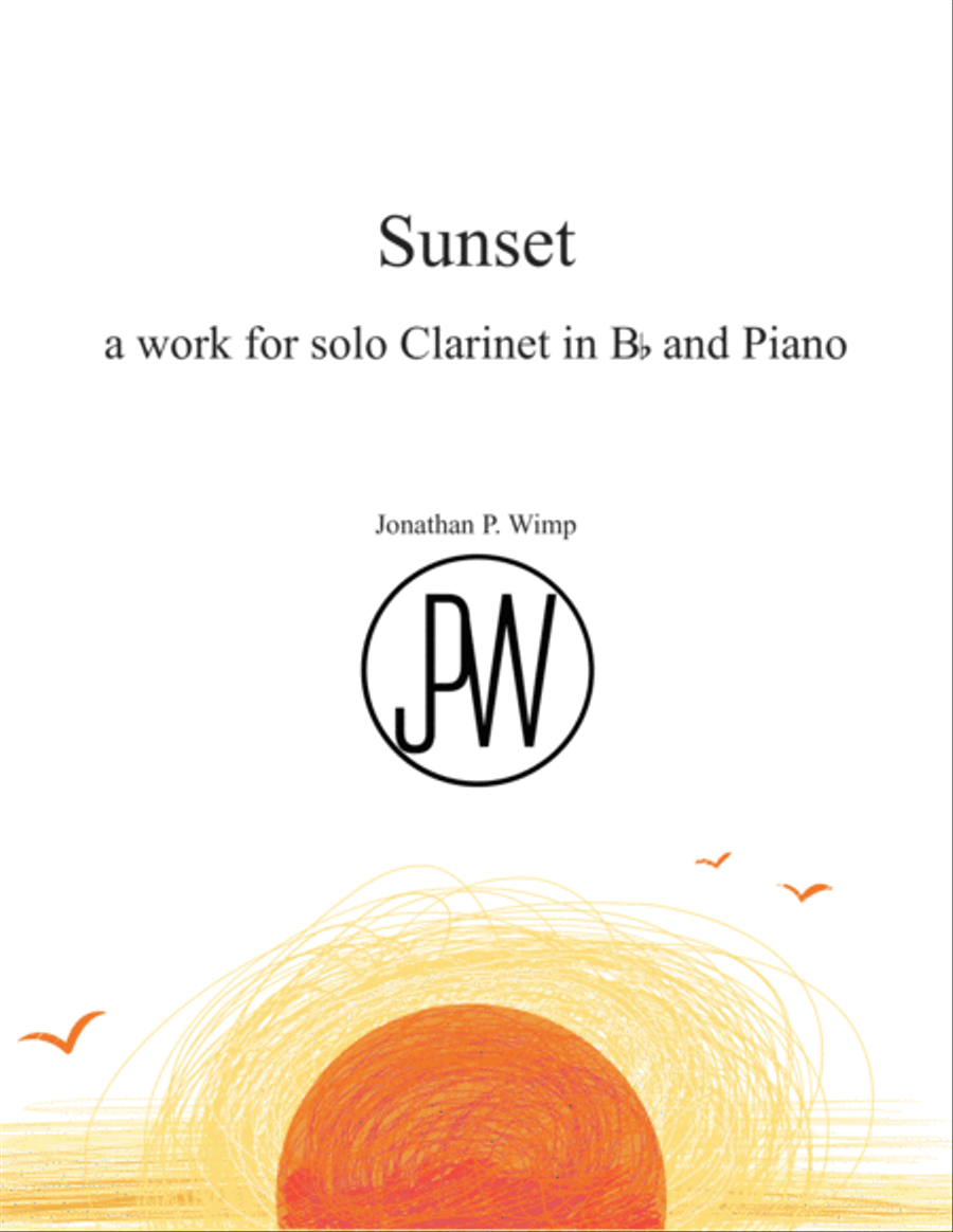 Sunset (a work for solo Bb Clarinet and Piano) Woodwind Duet scores gallery preview page 1