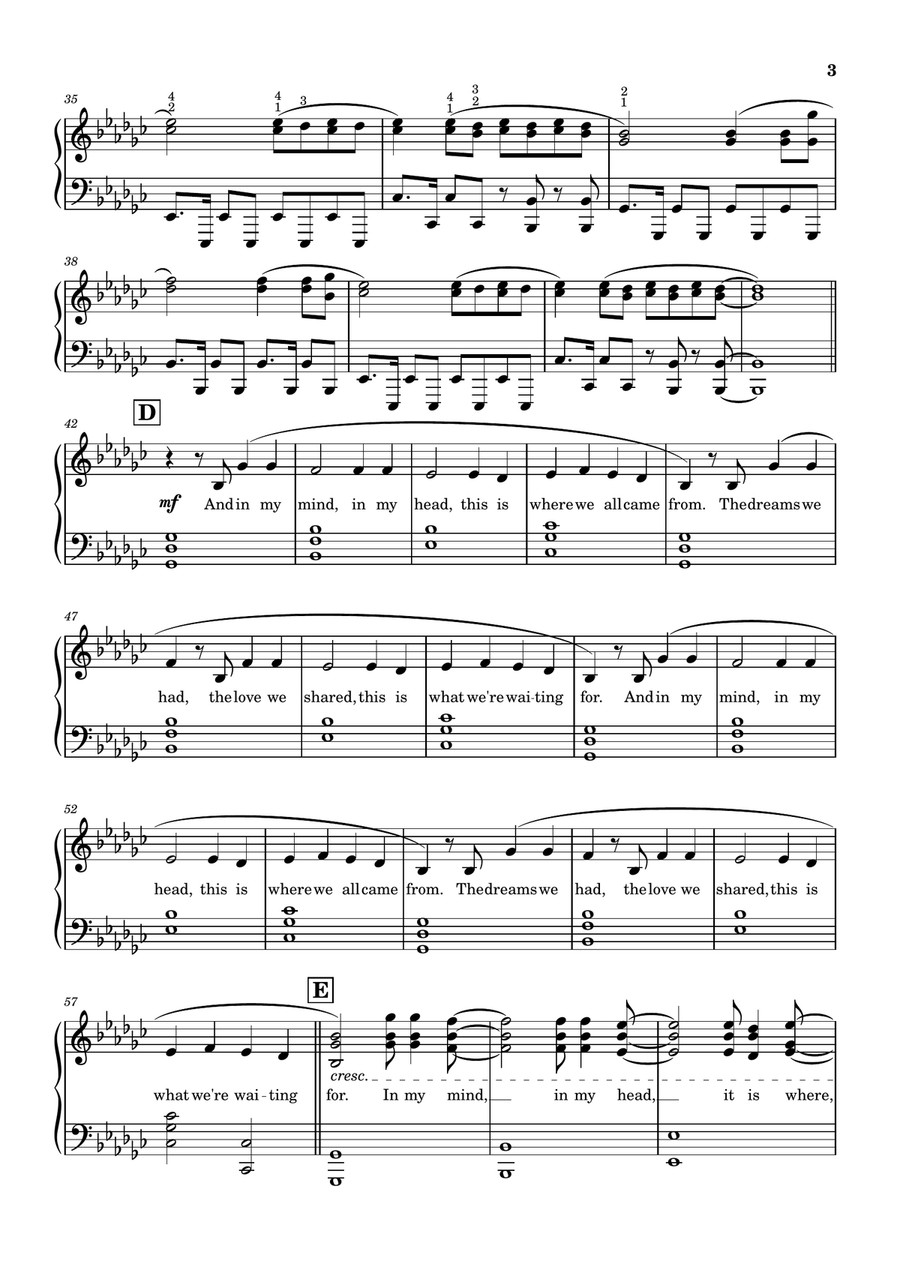 In My Mind (Dynoro Feat. Gigi D'agostino) Piano Solo scores gallery preview page 3