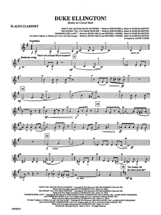 Book cover for Duke Ellington! (Medley for Concert Band): E-flat Alto Clarinet