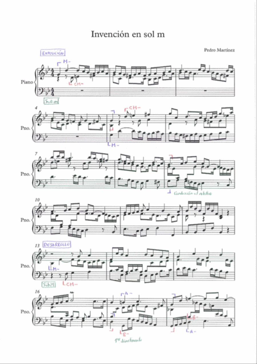 Invention in G minor Piano Method scores gallery preview page 1