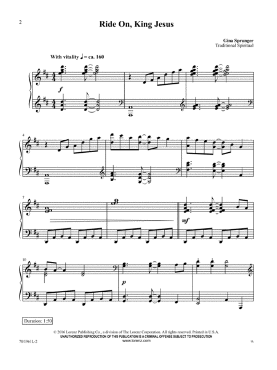 Man of Sorrows, King of Glory Piano Solo scores gallery preview page 2