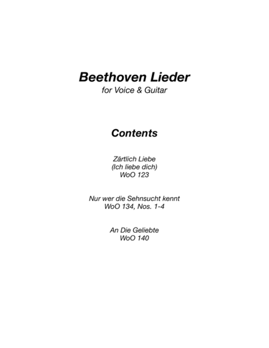 Beethoven Lieder for Voice & Guitar image number null