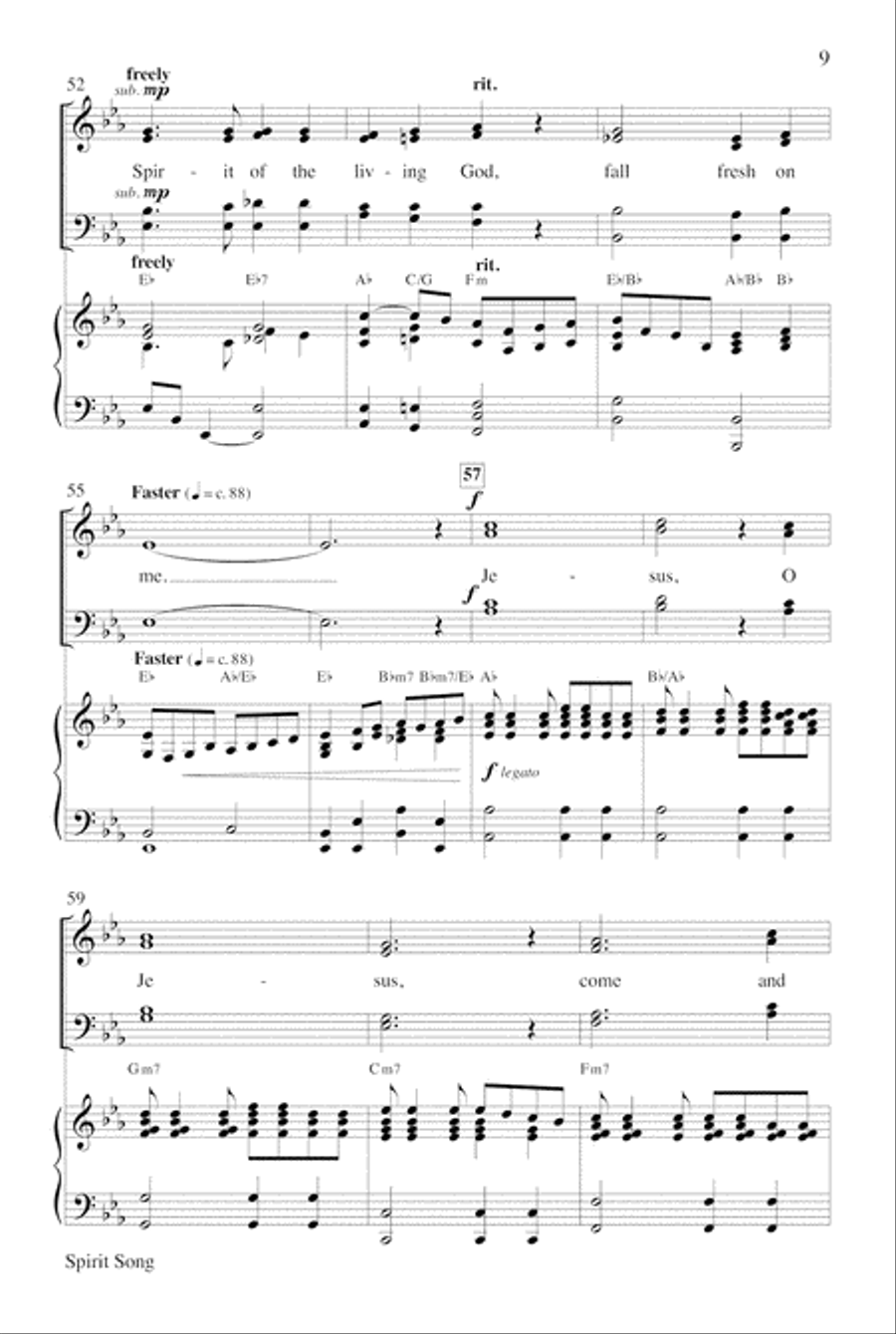 Spirit Song 4-Part scores gallery preview page 9
