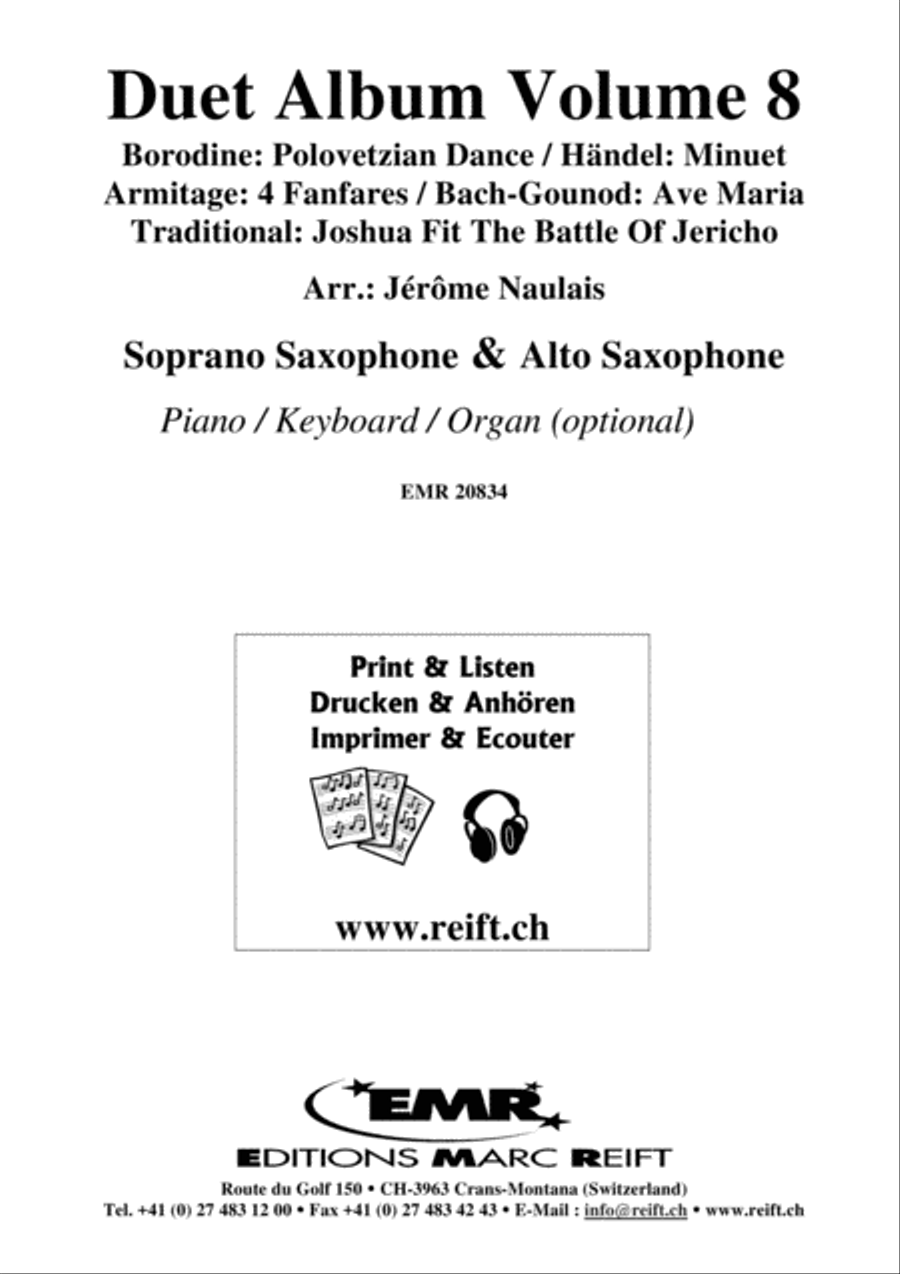 Duet Album Volume 8 Duet Album Volume 8 Saxophone Ensemble scores gallery preview page 2