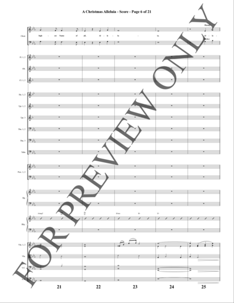 A Christmas Alleluia - Orchestration (pdf) Choir scores gallery preview page 7