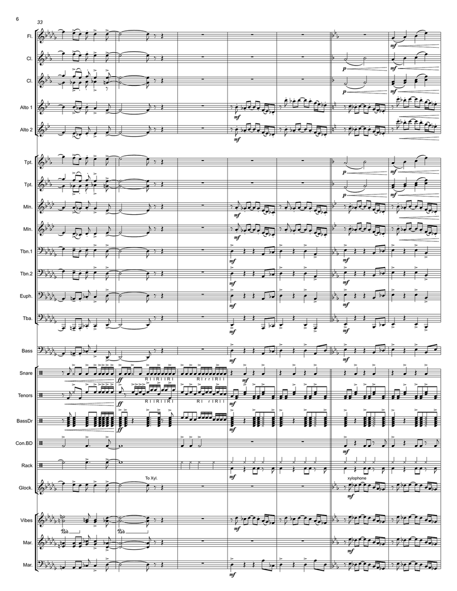 Jet Airliner Marching Band scores gallery preview page 6