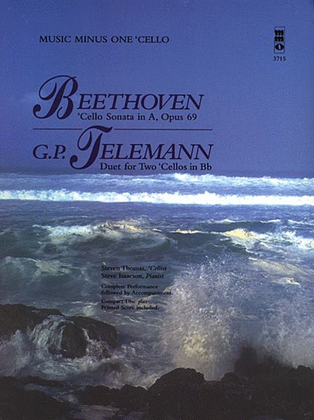 Book cover for Beethoven - Cello Sonata in A, Op. 69; Telemann - Duet for Two Cellos in Bb