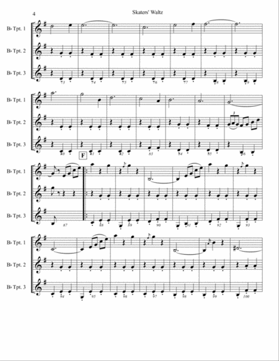 Skaters' Waltz Brass Ensemble scores gallery preview page 4