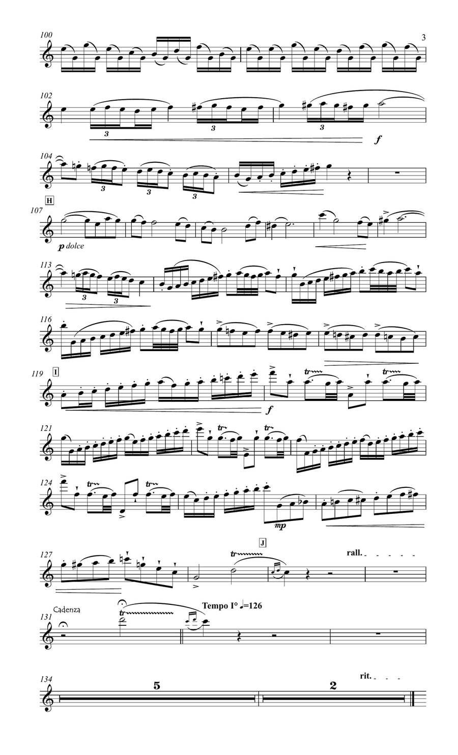 Gretry, Concerto for flute in C Flute Solo scores gallery preview page 4