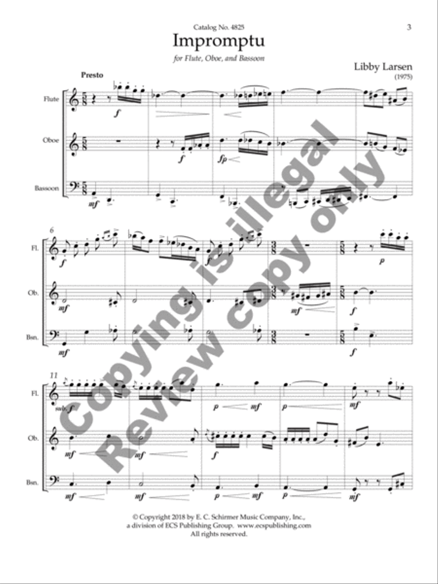 Impromptu Bassoon scores gallery preview page 3