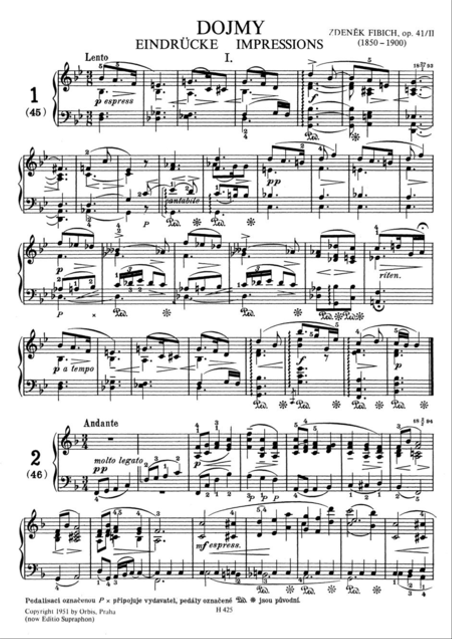 Stimmungen, Eindrucke und Erinnerungen, op. 41/II Piano Solo scores gallery preview page 2