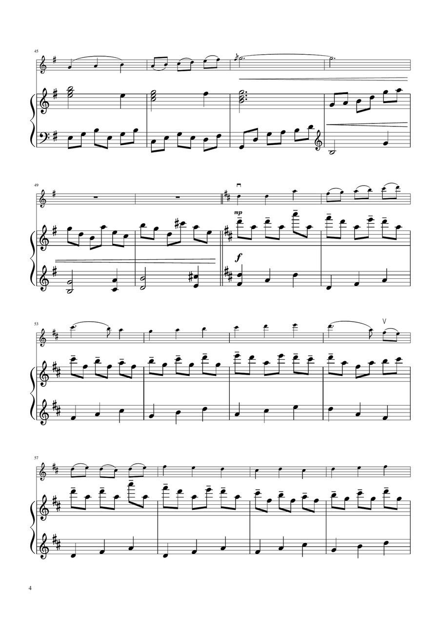 Praise to the Lord, the Almighty - Violin Solo with Piano Accompaniment Violin Solo scores gallery preview page 5