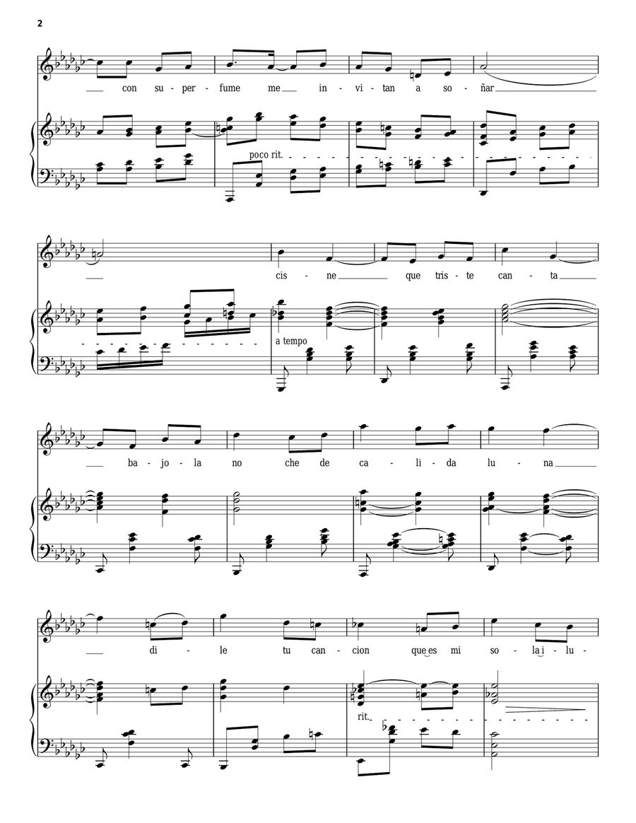 El Cisne Piano, Vocal scores gallery preview page 2