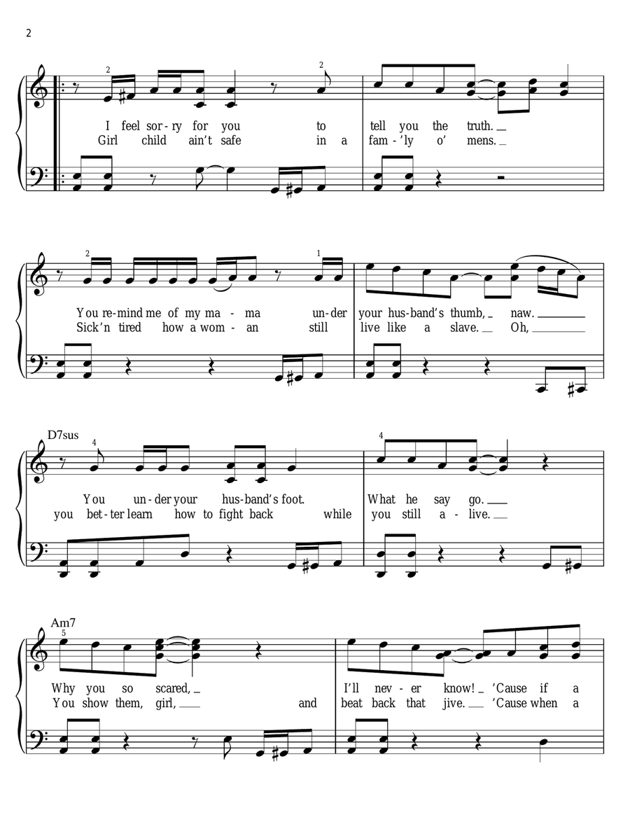 Hell No! Hell No! Voice scores gallery preview page 2