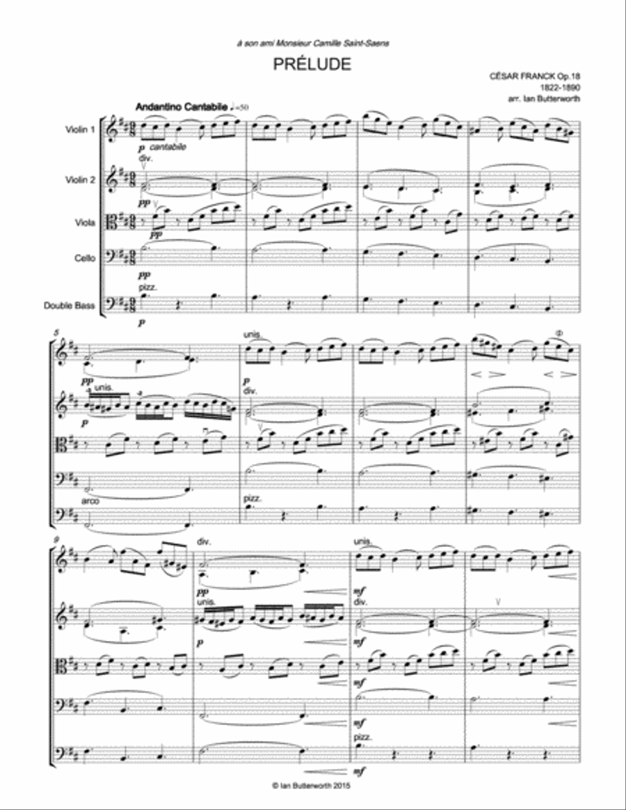 FRANCK Prélude Op.18 for string orchestra String Orchestra scores gallery preview page 2
