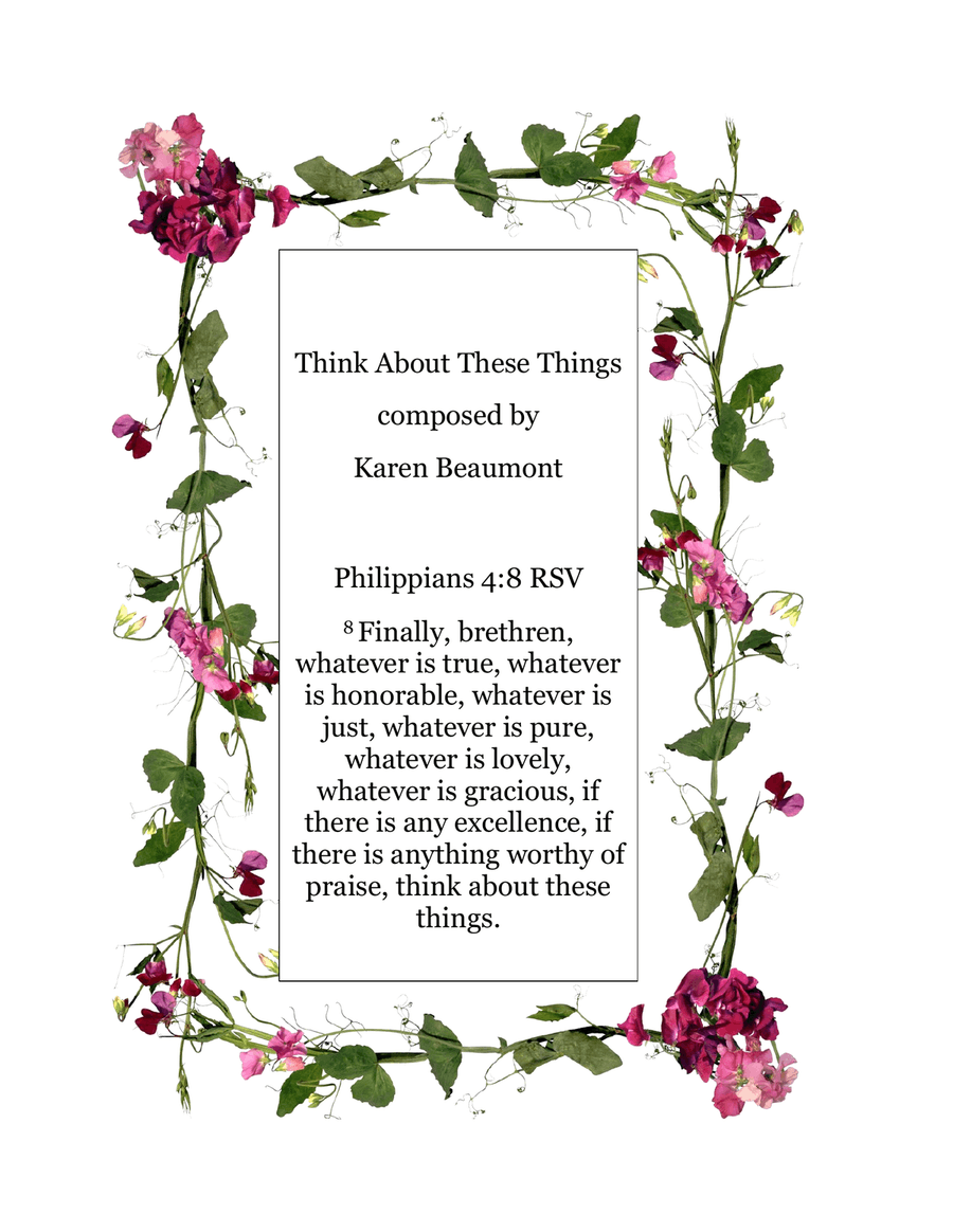 Think About These Things: inspired by Phillipians 4:8 (manuals only) Organ Solo scores gallery preview page 1