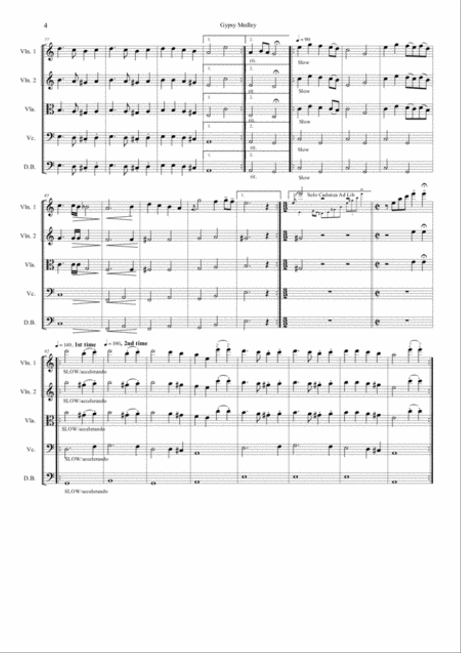 Londonderry Hornpipe Londonderry Hornpipe String Quartet scores gallery preview page 5