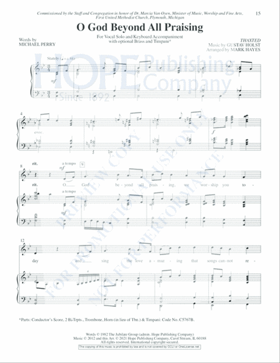 The Vocal Solos of Mark Hayes, Vol. 1 Voice Solo scores gallery preview page 4