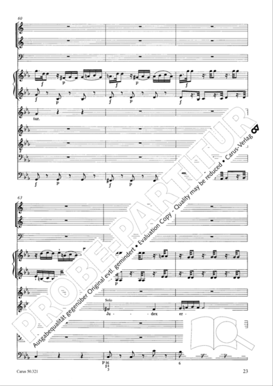 Requiem in C minor 4-Part scores gallery preview page 29