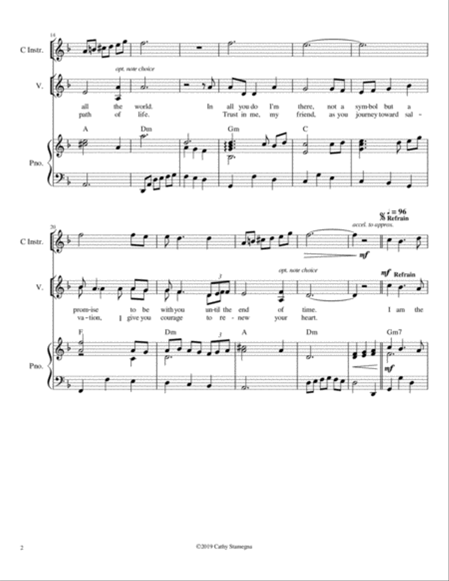 I Am the Lord (Vocal Solo, Chords, Optional C Instrument, Accompanied) Large Ensemble scores gallery preview page 4