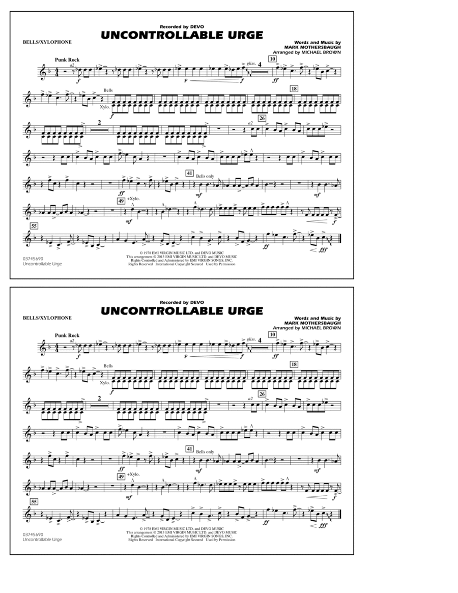 Uncontrollable Urge - Bells/Xylophone