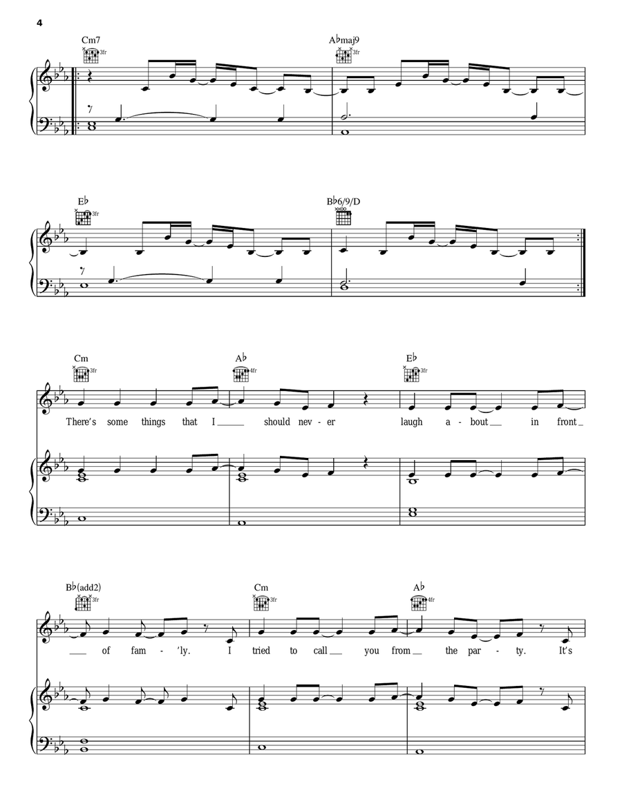 I Need My Girl Acoustic Guitar scores gallery preview page 4