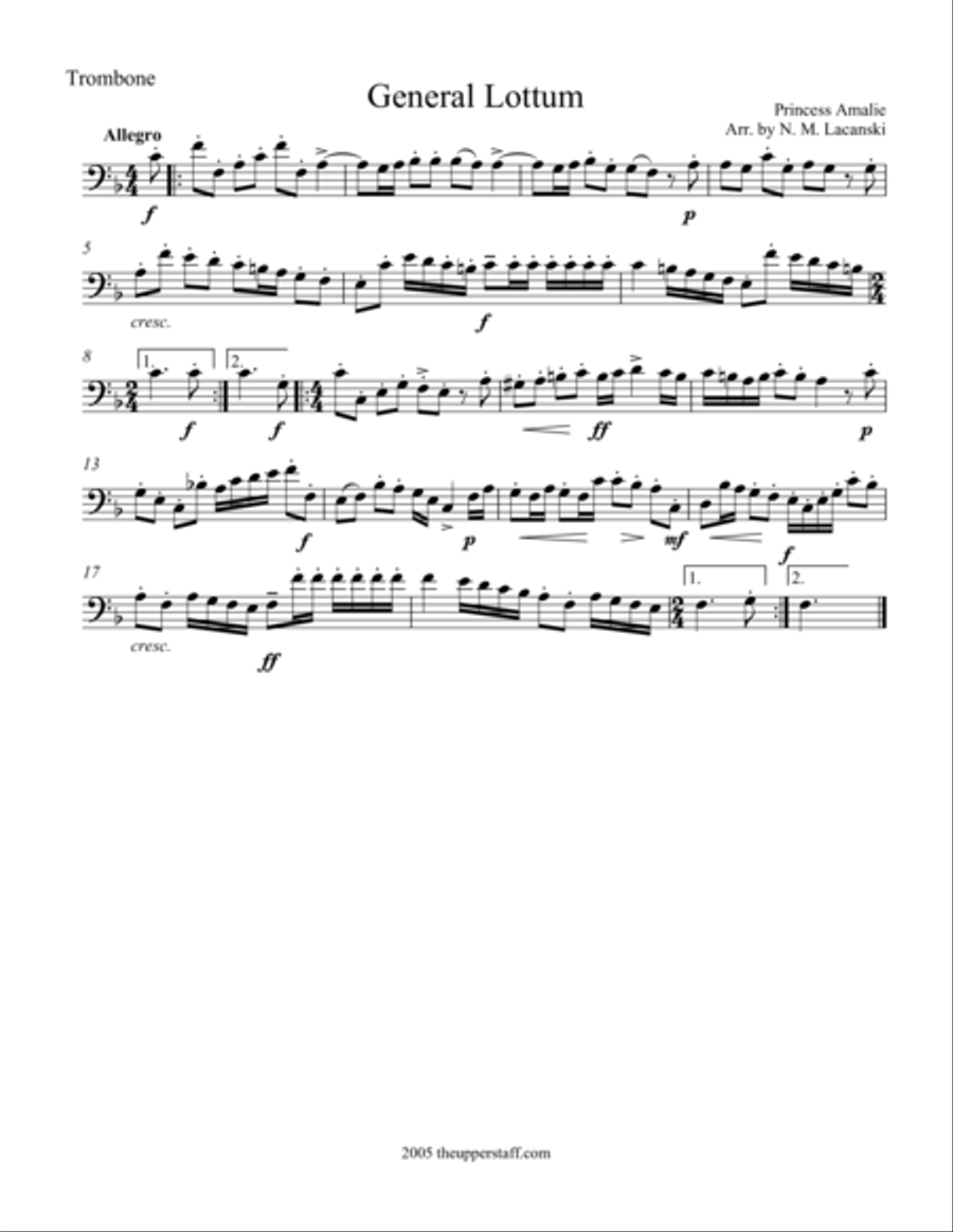 General Lottum Trombone Duet scores gallery preview page 1