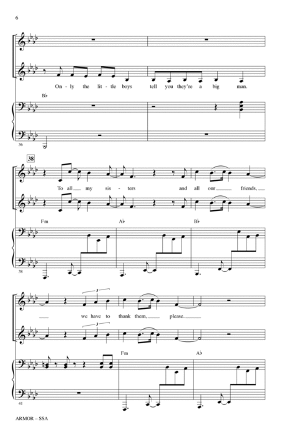 Armor (arr. Audrey Snyder) SSA scores gallery preview page 5