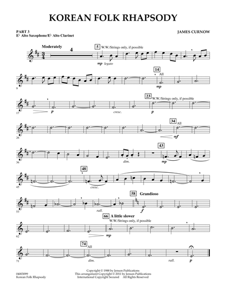 Korean Folk Rhapsody - Pt.3 - Eb Alto Sax/Alto Clar.