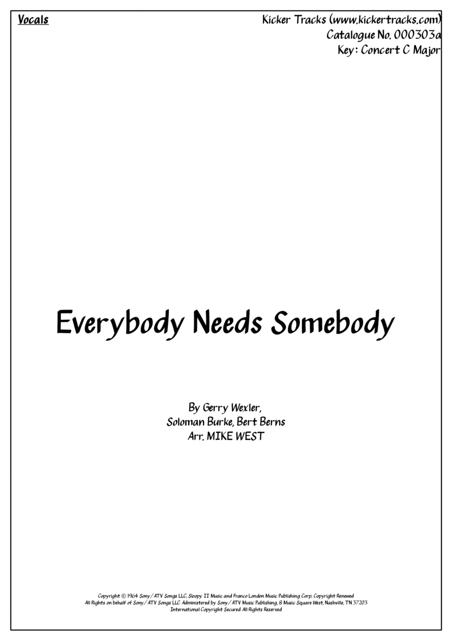 Everybody Needs Somebody To Love Piano scores gallery preview page 1