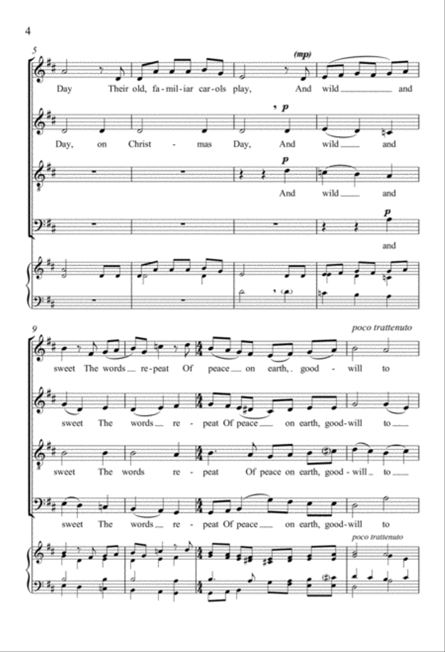 A Soldier's Carol 4-Part scores gallery preview page 4