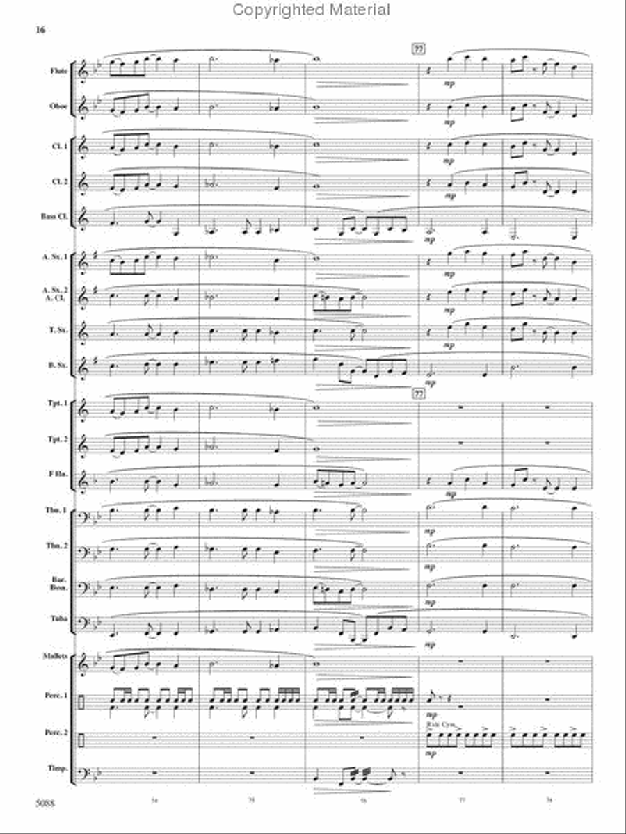 Stone Mountain Fantasy Stone Mountain Fantasy Concert Band scores gallery preview page 16