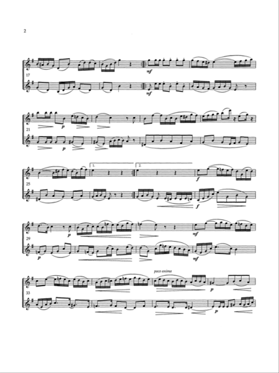 Caprice for Two Oboes Oboe scores gallery preview page 4