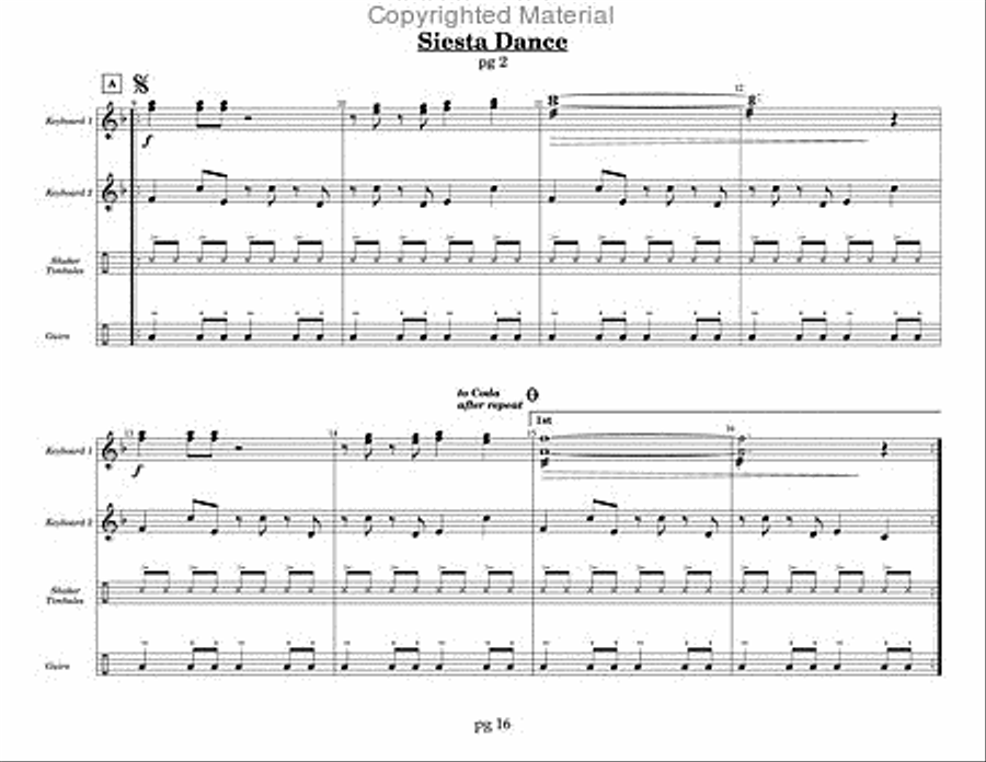 Los Cabos Suite (Blast Off Series) Percussion Ensemble scores gallery preview page 8
