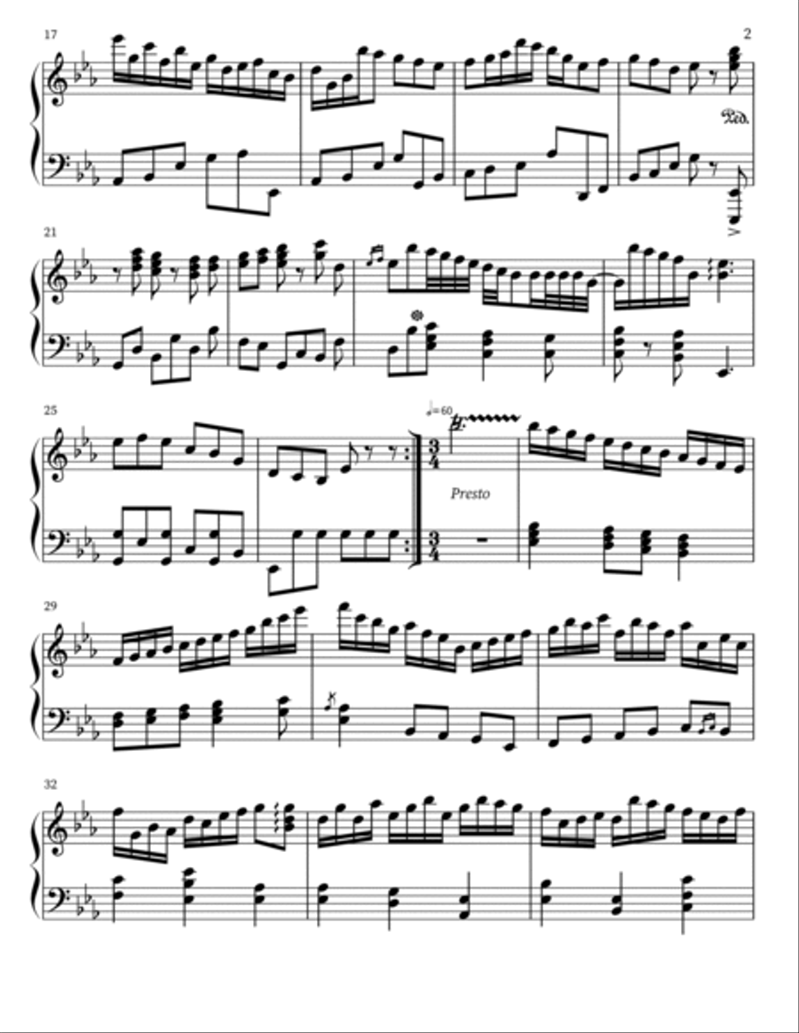 Ballade No. 2 in E flat major Piano Solo scores gallery preview page 2
