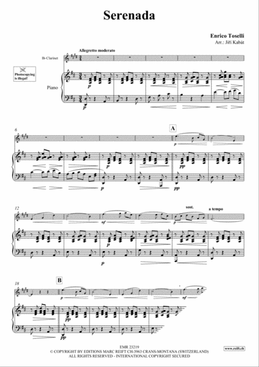 Serenada Serenada Clarinet Solo scores gallery preview page 3