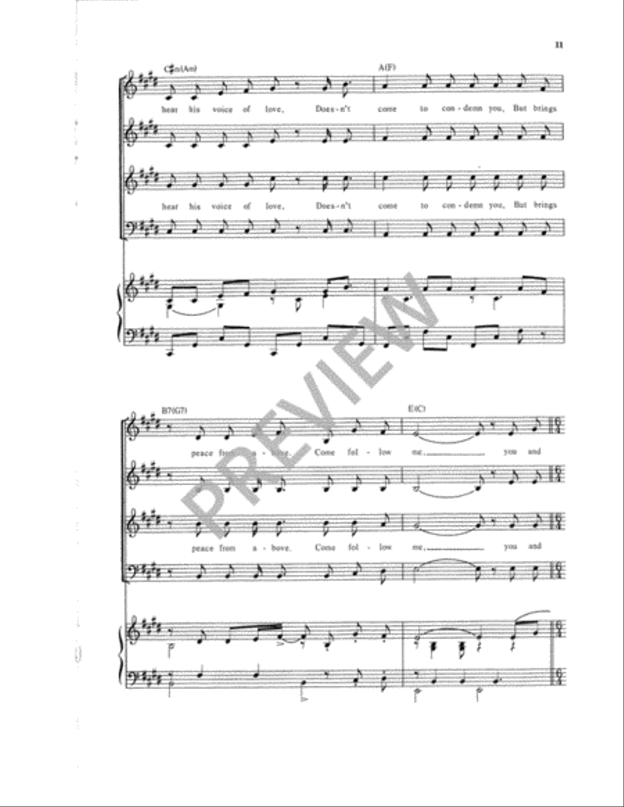 Come, Follow Me Come, Follow Me 4-Part scores gallery preview page 12