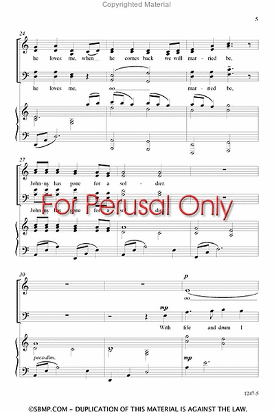 Johnny Has Gone for a Soldier - SATB Octavo image number null